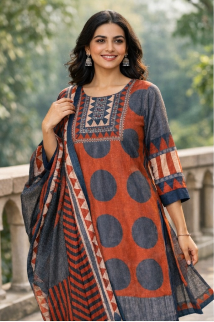 ES63_Cotton Digital Print Kurta Set