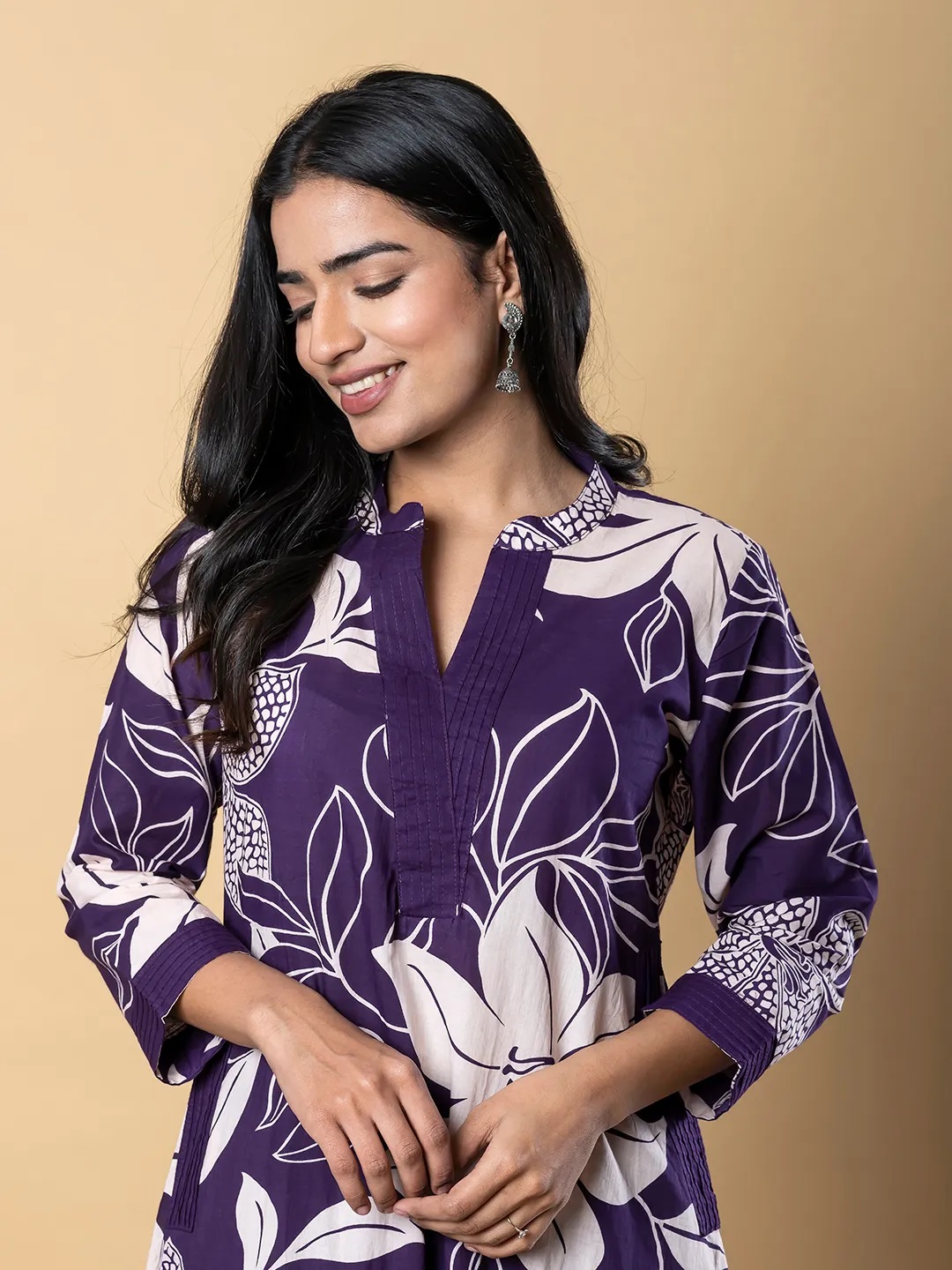 ES75_Cotton printed kurta & trousers