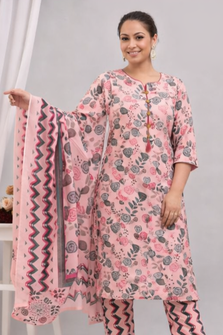 BW511_cotton floral kurta set